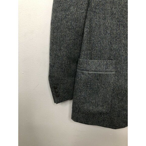 Haymarket Shetland Tip Top British Wool Men's 38 Blazer Tweed Blue Gray - Picture 3 of 7
